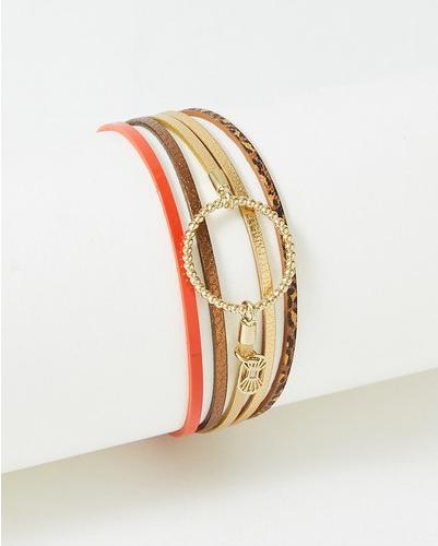 Actual product image Flowers Forzoé Annabelle Bracelet - Brass Plate - Genuine Leather (Brass plate)