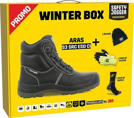 Produktbild Safety Jogger SI9600470 Winterbox ARAS Hochsicherheitsschuhe, Mütze, Handschuhe und Socken (47)