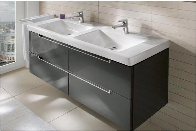 Image du produit Villeroy & Boch V&B Armoire- lavabo double SUBWAY 2.0 1300x470mm, avec ÜL we C+ (470 mm, 1300 mm)