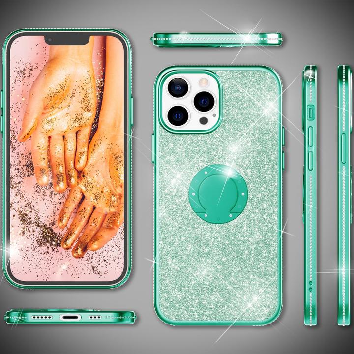 Produktbild Nalia Ring Glitzer Silikon Hülle (Apple iPhone 13 Pro)