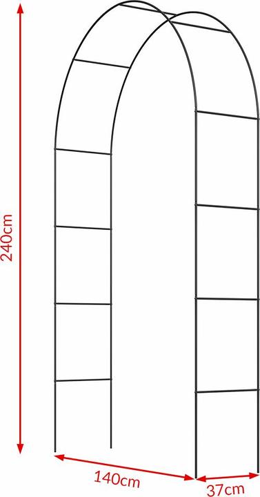 Image du produit Deuba Kit d'arches de jardin (240 cm, 140 cm)