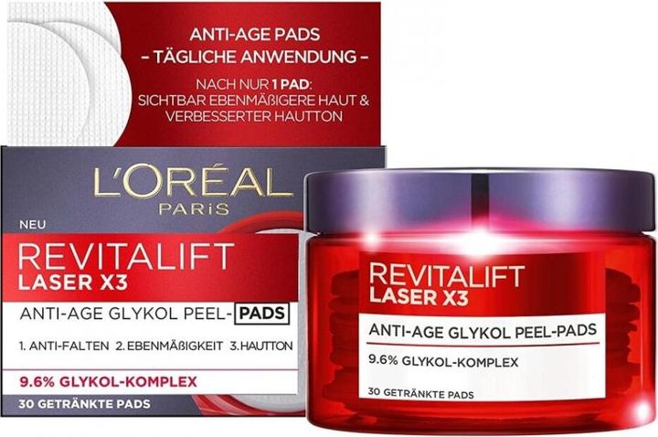 Immagine prodotto L'Oréal Paris L'Oréal Revitalift Laser X 3 30 Pastiglie Peeling Glicolico Anti-Età (Esfoliazione)