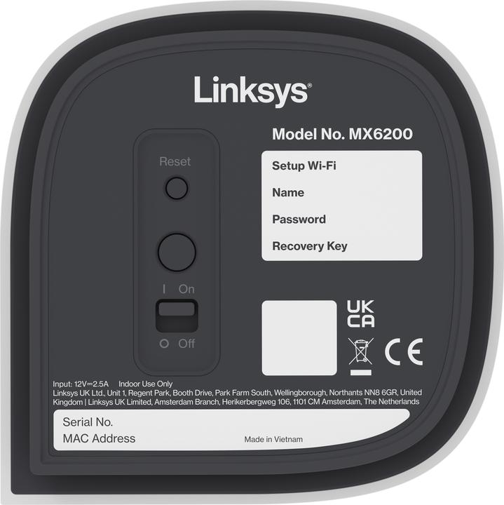 Actual product image Linksys VELOP MX6200 AXE5400 3PK