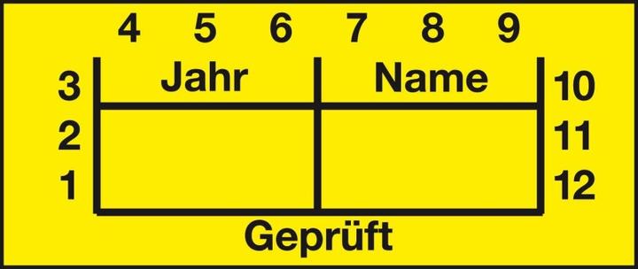Produktbild HellermannTyton QNPRUEFYPH-103-YE Prüf- Etiketten Geprüft gelb 590-00162