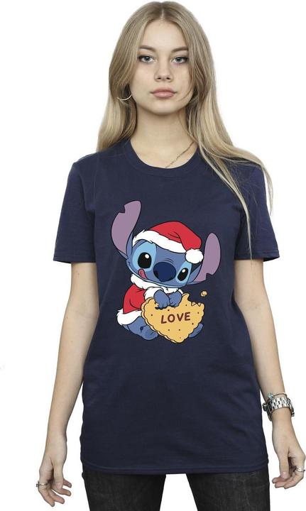 Immagine prodotto Disney Lilo And Stitch Christmas Love Biscuit Maglietta Ampia Donna (L)