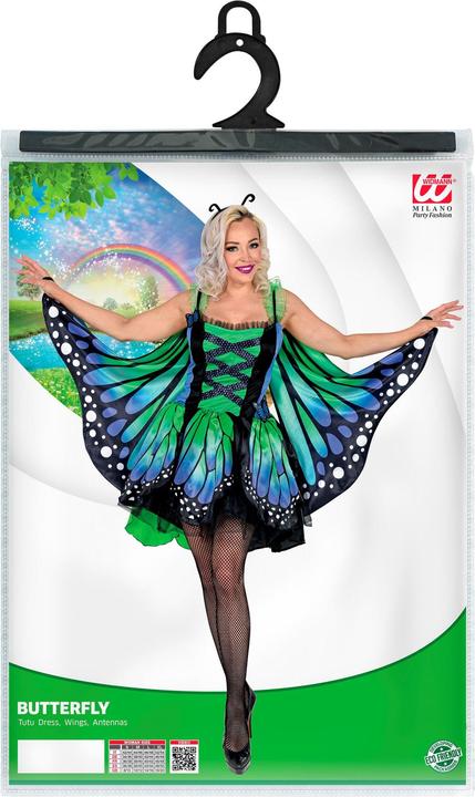 Produktbild Widmann SCHMETTERLING (Kleid mit Tutu, Flügel, Antennen), XS (XS)