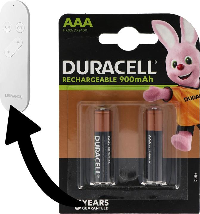 Duracell Battery Ledvance Smart+ WiFi Remote (2 pcs., AAA, 850 mAh)