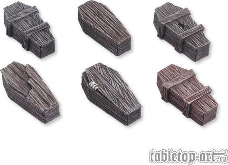 Image du produit Tabletop-Art Accessoires Wood Coffins - Set 2 6 pièces