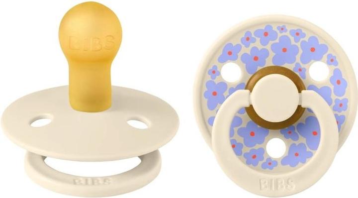 Bibs Studio Nuggi Colour 2 PACK Latex Round 0-6m Jasmine Ivory Mix (2 x, up to 6 M.)