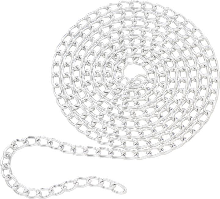 Immagine prodotto Pracht Catena a maglie, 1 m, in alluminio, circa 4 x 7 mm di larghezza. (Alluminio)