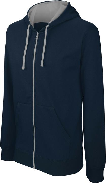 Produktbild Kariban Kapuzenpulli mit Reissverschluss in Kontrastfarbe (4XL)