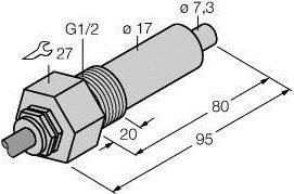 2A4-NA, Turck Capteur d'immersion FCS-G1, L080