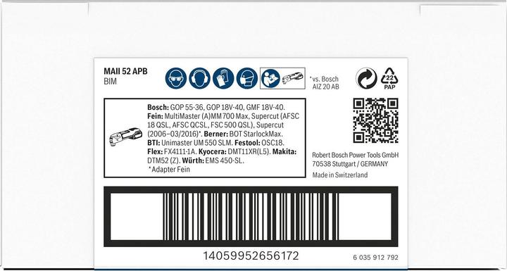 Actual product image Bosch Professional Zubehör PRO MAII 52 APB Blade for multifunction tools, 52 x 75 mm