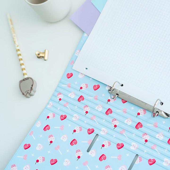 Actual product image Pusheen Ring binder A4 narrow 2 rings Cat A4 binder (A4)