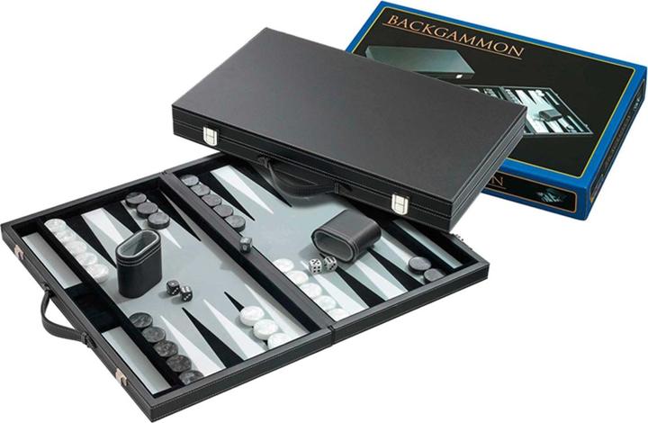 Image du produit Philos Backgammon gris médium similicuir (Allemand)
