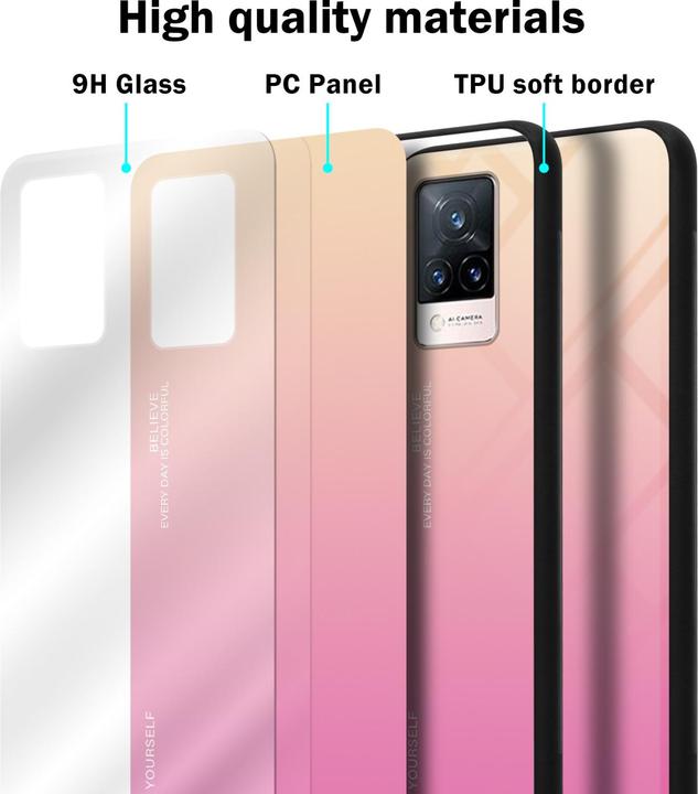 Produktbild Cadorabo TPU 2 Farben Glas Hülle (Vivo V21)
