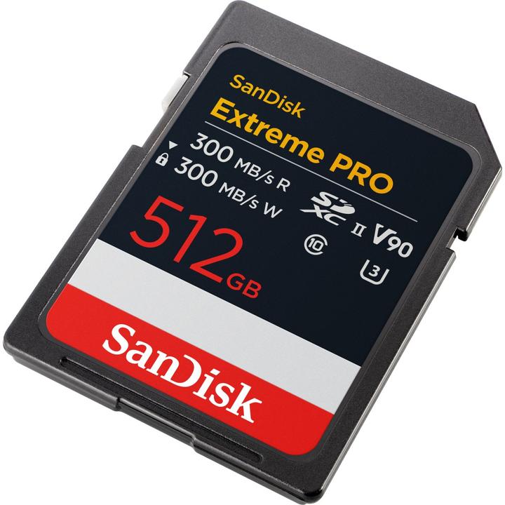 Image du produit SanDisk Extreme PRO UHS-II V90 (512 Go, SDXC, U3, UHS-II)