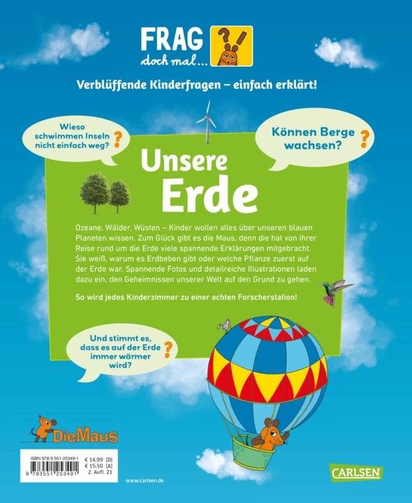 Actual product image Frag doch mal... die Maus!: Unsere Erde (German, Sylvia Englert, 2020)