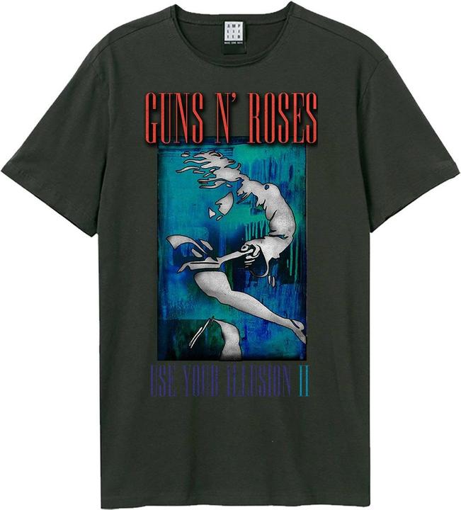 Actual product image Amplified Unisex Adult Use Your Illusion II Guns N Roses T-Shirt (S)