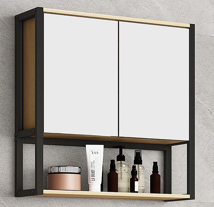 Image du produit VCM Holz Metall Spiegelschrank Spiegel Edino (60 x 60 x 17 cm)