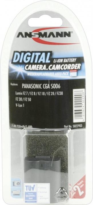 Immagine prodotto Ansmann Batteria Panasonic CGA-S006 (Accumulatore di carica elettrica)