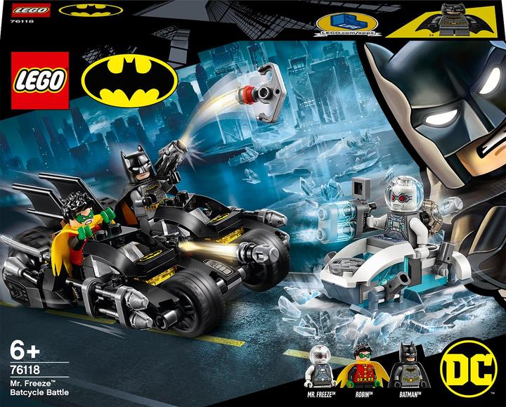 Produktbild LEGO Batcycle Duell mit Mr. Freeze (76118, LEGO DC)