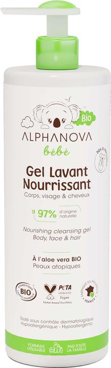 Image du produit Alphanova Bébé gel lavant nourissant peau atopique bio
