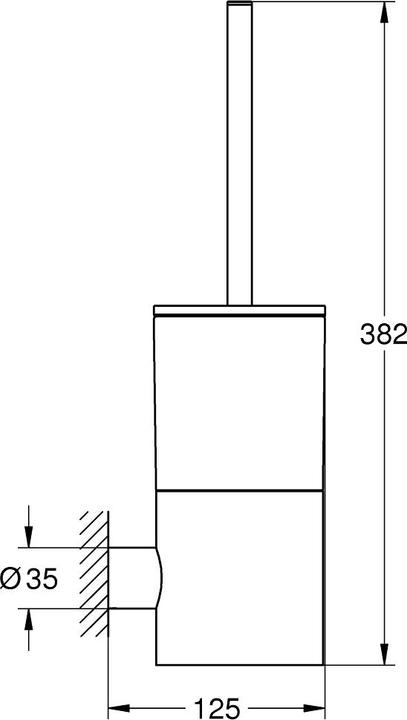 Actual product image Grohe Atrio toilet brush set