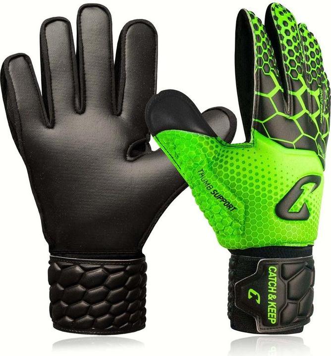 Produktbild Catch & Keep Fussballhandschuhe Kralle Junior Pro 3.0 Gr. 6 Grün Torwart Keeper Goalie Handschuhe (6)