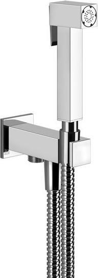 Image du produit Gessi Rettangolo Douche hygiénique Shut-Off, coude de raccordement mural avec support de douche, 20