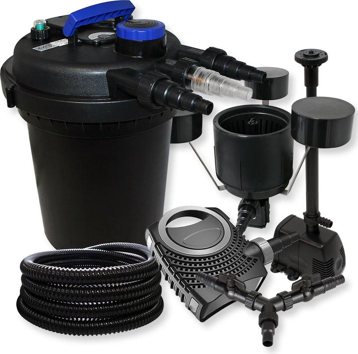 Produktbild SunSun Druckteichfilter 10000l UVC NEO10000 Pumpe Schlauch Skimmer Springbrunnen