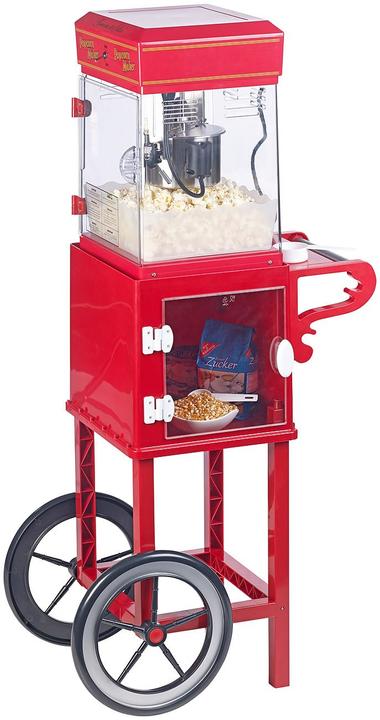 Image du produit Rosenstein & Söhne Machine à pop-corn professionnelle "Cinema" avec chariot en design rétro