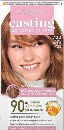 Produktbild L'Oréal Paris Casting Natural Gloss Permanent Colouring 723 Blonde Toffee 90% Natural Origin (723 TOFFEE Blond)