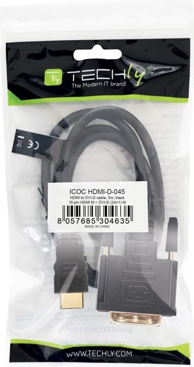 Produktbild Techly HDMI (Typ A) — DVI (5 m, HDMI, DVI)