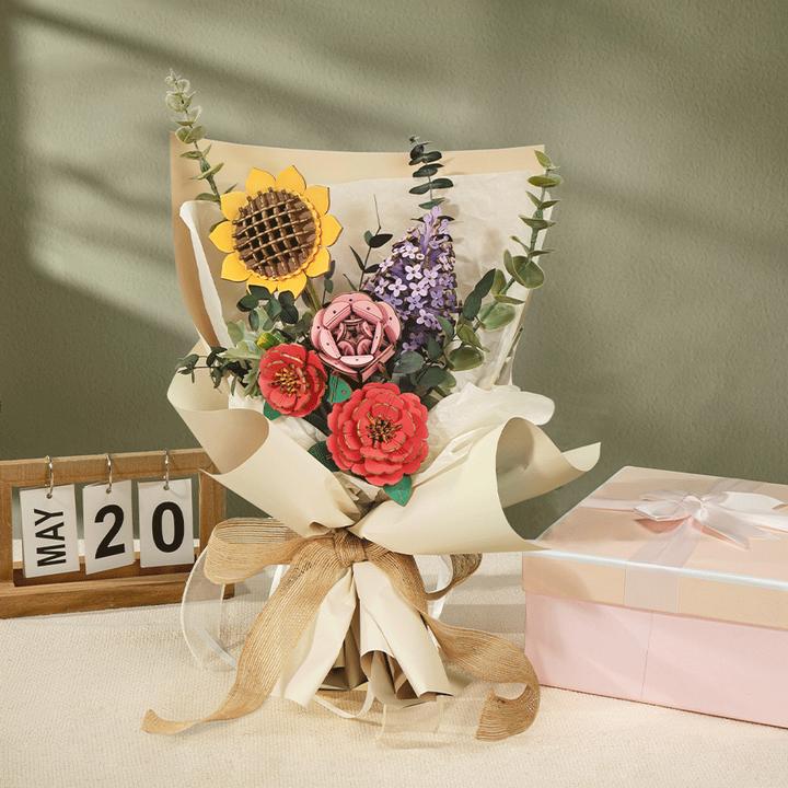 Image du produit Robotime Tournesol - Fleur en bois en kit