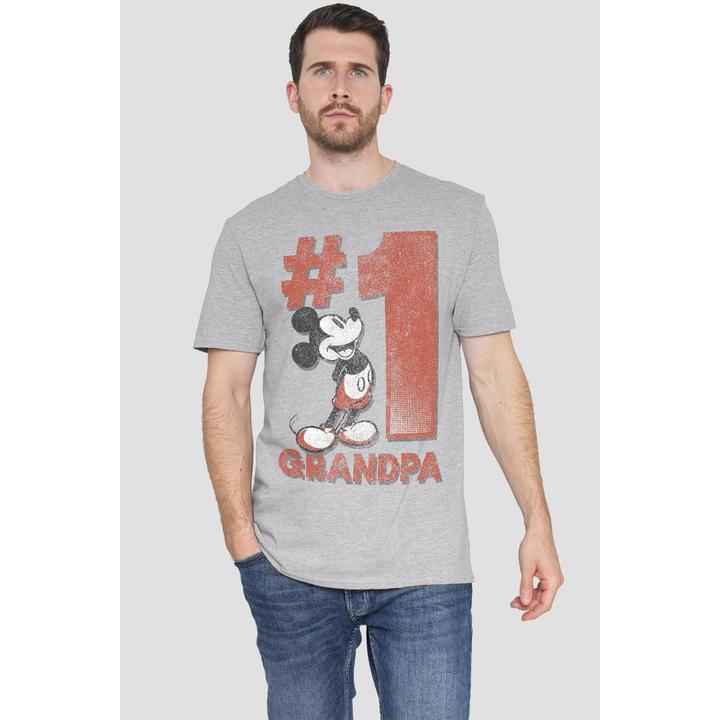 Actual product image Disney Mens Number 1 Grandpa Mickey Mouse T-Shirt (S)