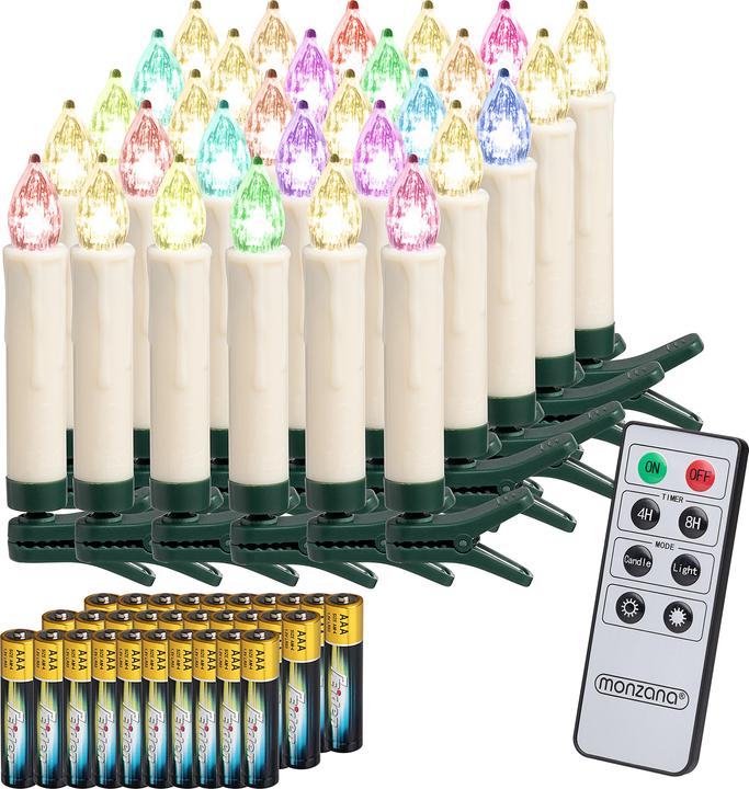 Produktbild Monzana Weihnachtsbaumkerzen (30 x)
