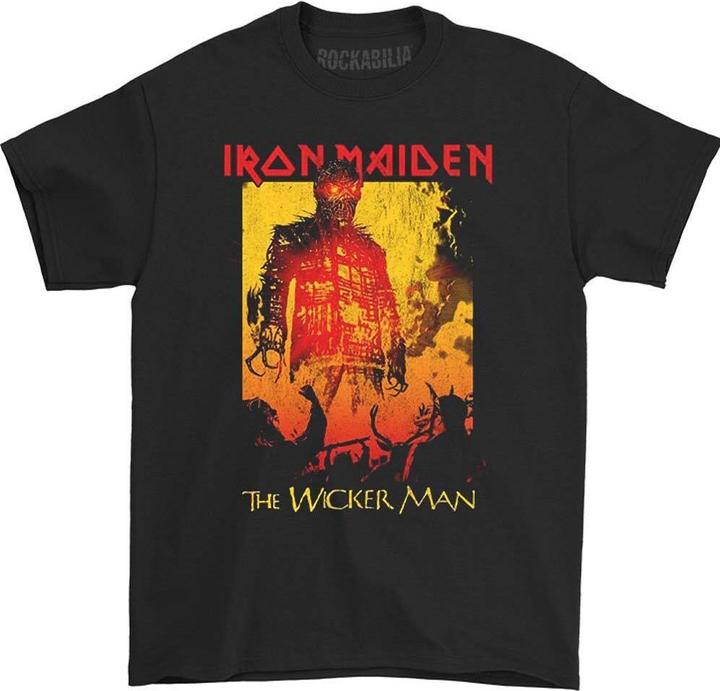 Actual product image Iron Maiden Unisex Adult The Wicker Man Fire T-Shirt (XXL)