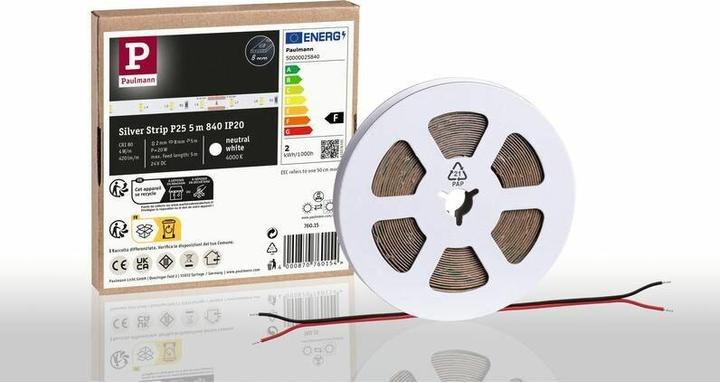 Immagine prodotto Paulmann Pro Strip Silver P25 (Bianco neutro, 500 cm, Interno)