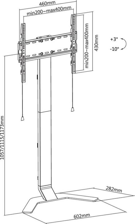 Produktbild Techly TV Standfuss Super Slim (70", 40 kg)