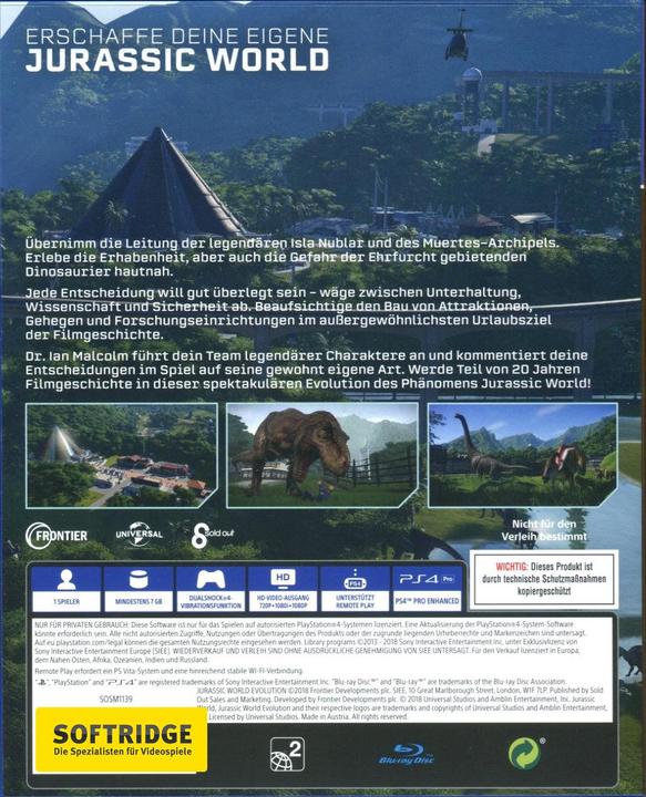 Actual product image Sold Out Jurassic World Evolution (PS4, DE)