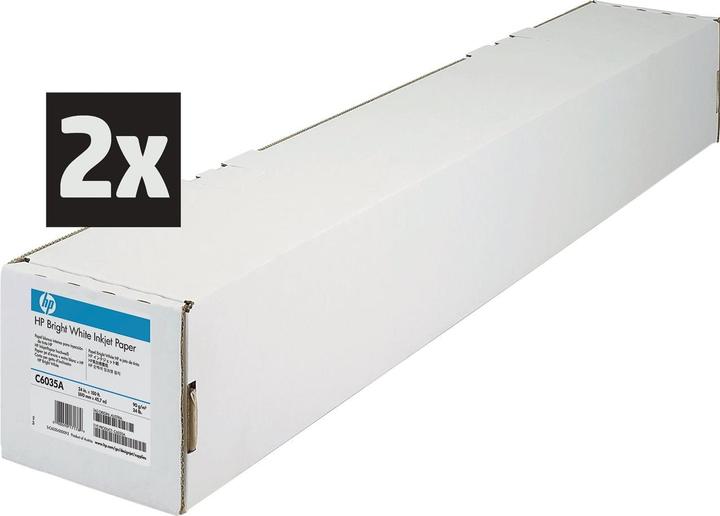 HP Paper bright white 36inch 45m roll 2-pack (90 g/m², 4570 cm, 91.40 cm)