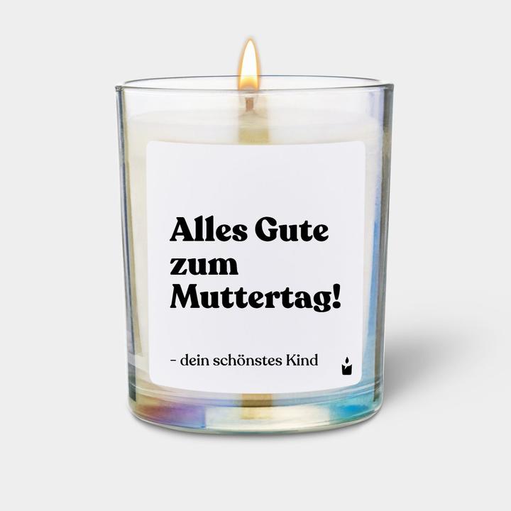 Chatty Candles Duftkerze Woody Alles Gute zum Muttertag! - dein schönstes Kind