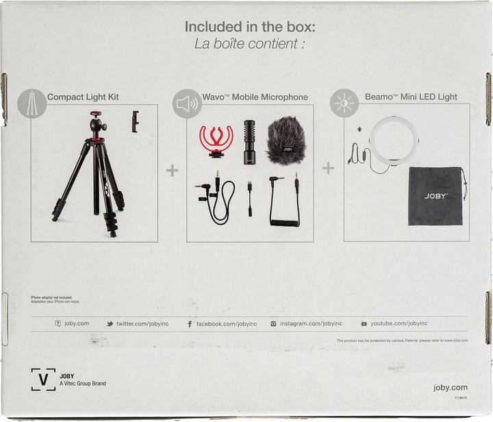Immagine prodotto Joby Kit di luci anulari compatte Youtube (Anello di luce, Videocamera)