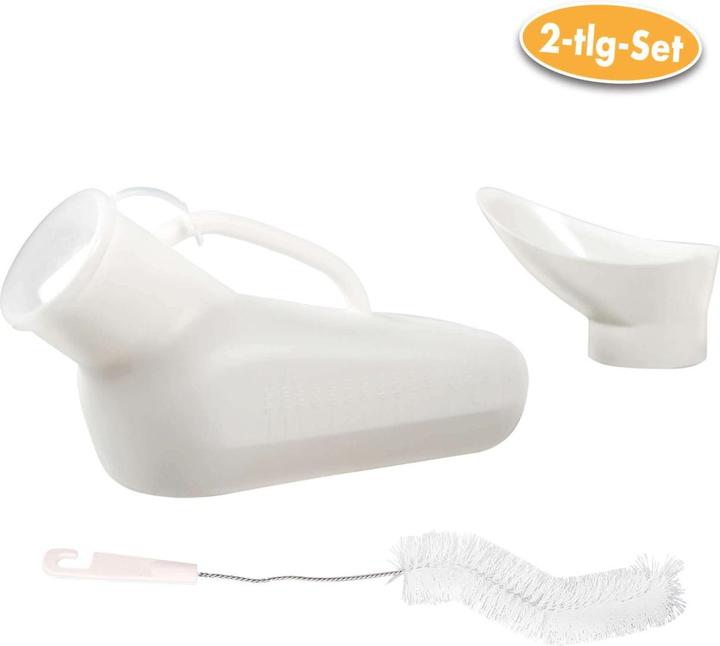 Produktbild Vital Comfort Urinal für unterwegs, Unisex, 800 ml, Weiss, inklusive Aufsatz und Urinflaschen-Reinigu