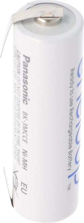 Actual product image Panasonic Battery Eneloop BK-3MCC Mignon AA with soldering lug in U-shape (1 pcs., AA, 2000 mAh)