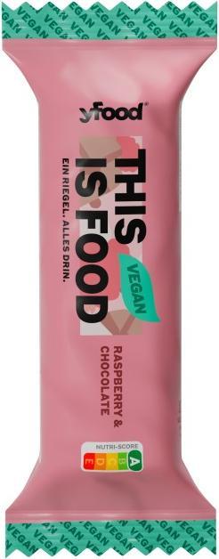 Actual product image YFood Vegan Protein Bar Raspberry & Chocolate 60g (Chocolate, Raspberry, 12 pcs., 720 g)