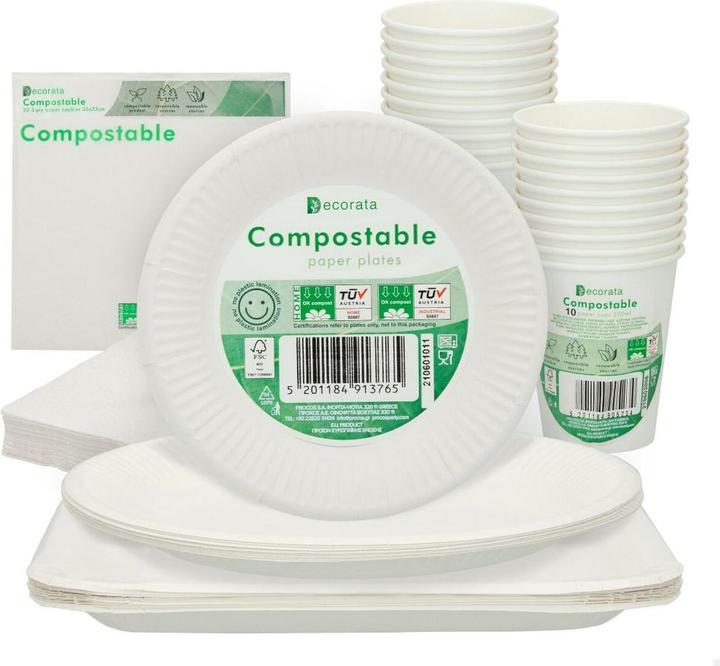 Produktbild Procos Set Partyartikel Weiss (70 piezas)