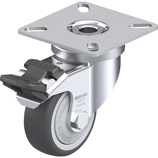 Actual product image kaiserkraft LPA-PATH-FI light duty swivel castor, plate dimensions 60 x 60 mm, wheel Ø 50