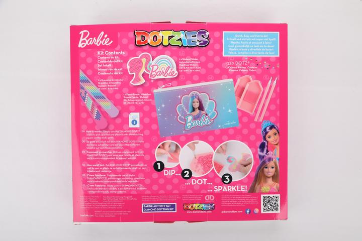 Productafbeelding Diamond Dotz DOTZIES® Original Diamond Painting Set Barbie met 5 motieven: 1 etui, 2 armbanden 21 x 2 cm, 2 au
